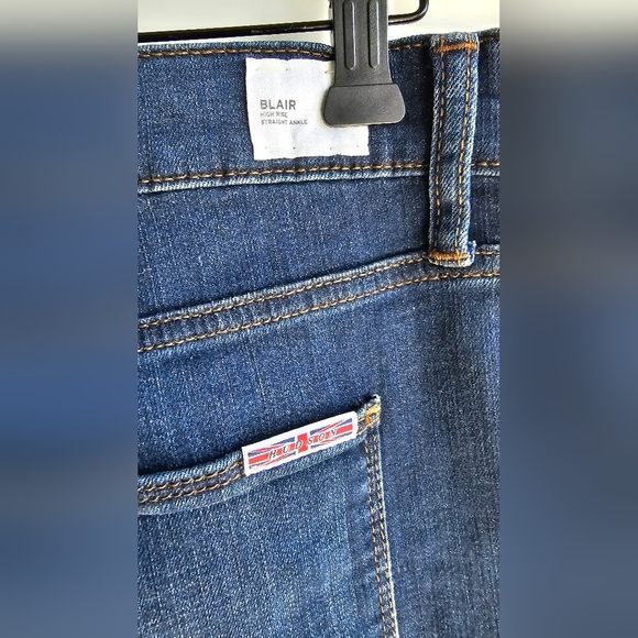 Hudson Blair Classic Dark Blue Denim Jeans Cotton Straight Leg High Rise size 29 - Picture 6 of 8